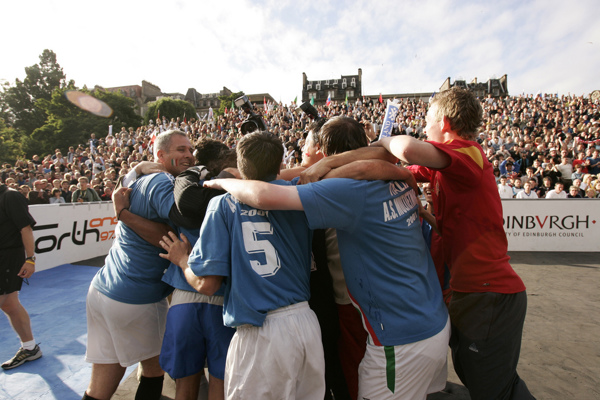 Group of people hugging