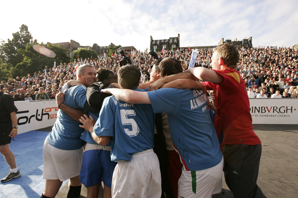 Group of people hugging