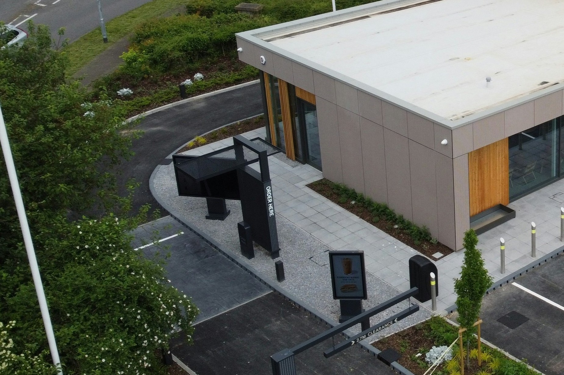 Retail-led commercial property investment with drive-thru units and car parking