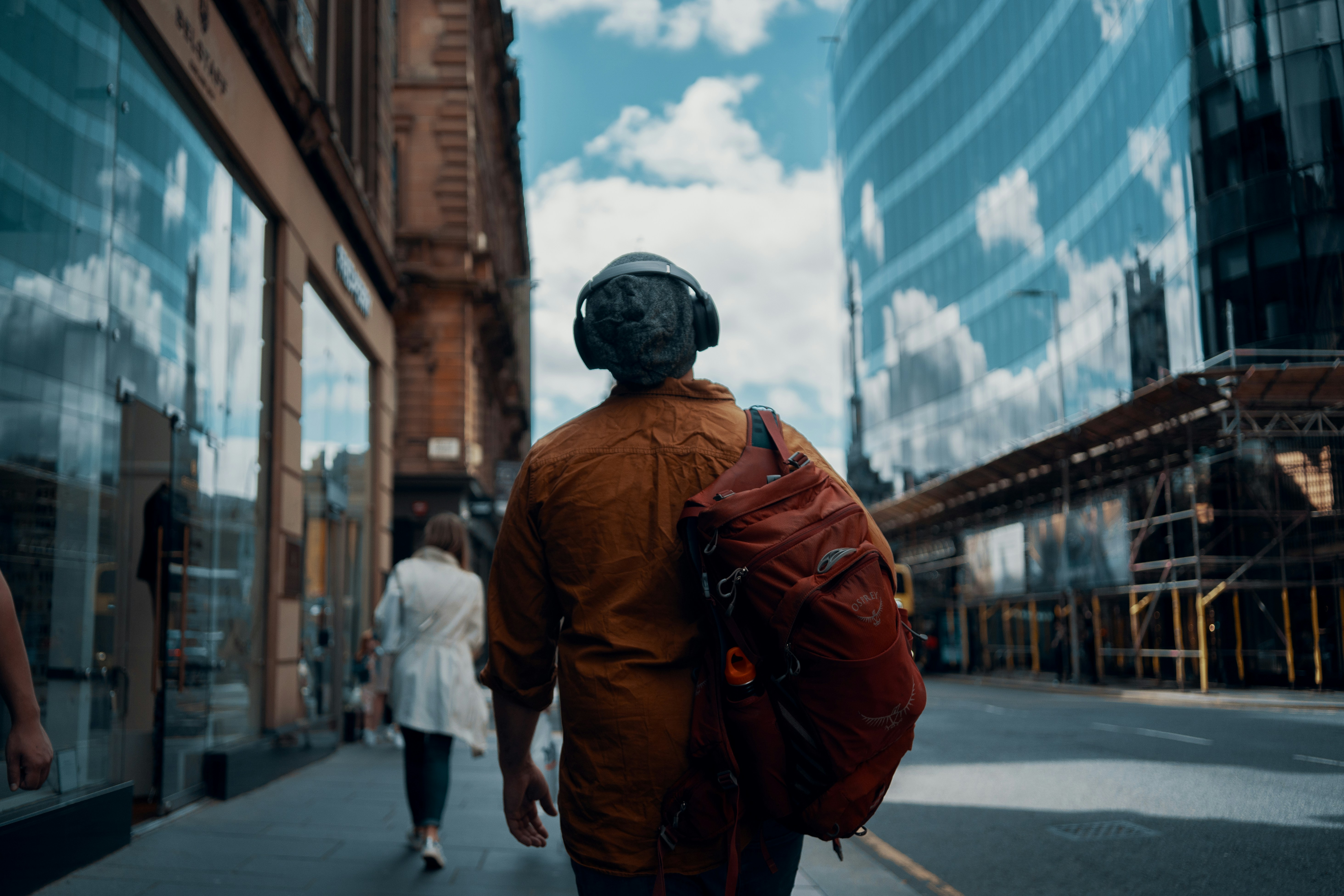 Person Walking With Backpack
